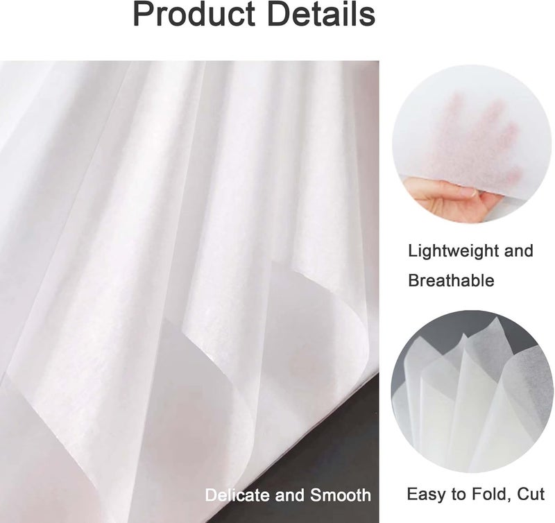 Beyoslf 100 Sheets 20" x 30" Acid Free Archival Tissue Paper for Storage, Acid-Free Wrapping Tissue Paper White Unbuffered No Lignin for Long-Term Packaging Storing Clothes Textile Present Wrap - Image 3